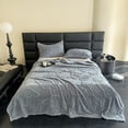 thumbnail image 4 of Color Style Taffeta Comfortable Fleece Blanket Sofa Leisure Throw Blanket, 4 of 6