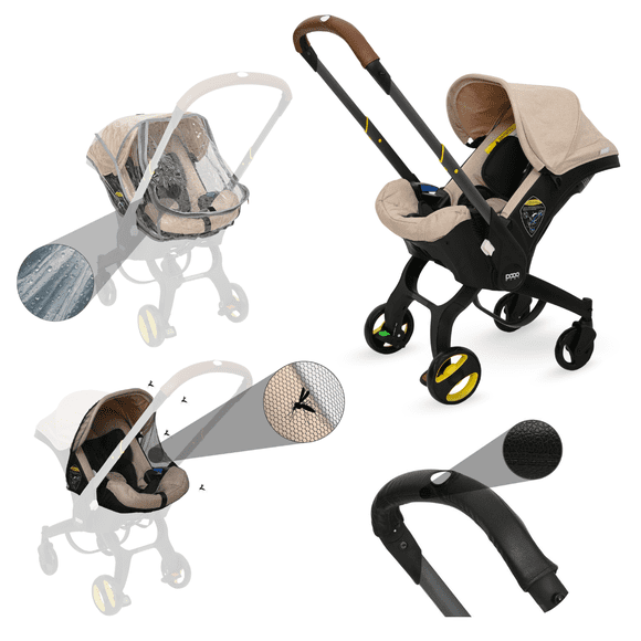 Carriola Para Bebé Dodo Baby Volpe Mosquitero E Impermeable Beige