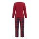 thumbnail image 3 of Pijama Simply Basic para Dama Playera Manga Larga con Pantalón Cuadros Rojo Talla EG 3 Piezas, 3 of 4