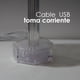 thumbnail image 3 of Lámpara de mesa efecto cristal Ilios Innova diamante USB recargable con 3 modos de luz, 3 of 6