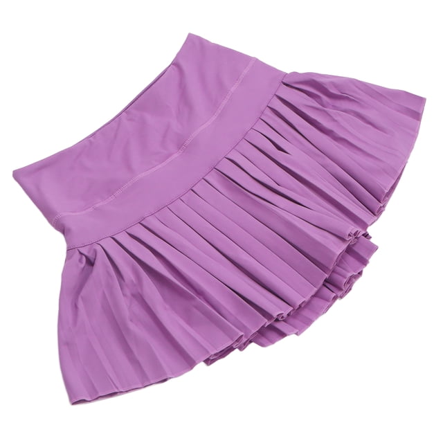 Faldas de tenis plisadas con bolsillos, faldas deportivas para correr, entrenamiento, falda deportiva morada para mujer M