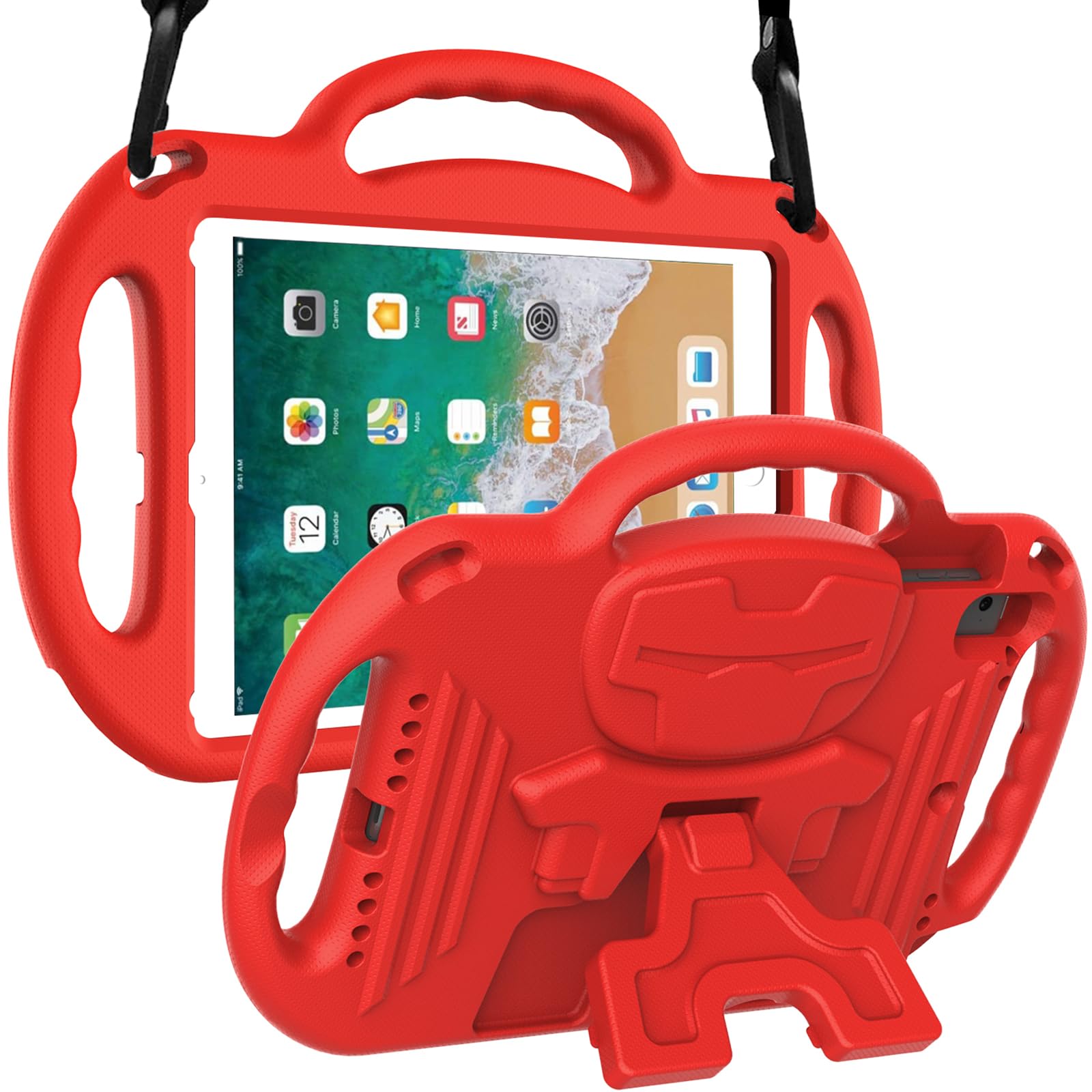 Funda para iPad LTROP 6ª generación de 9,7 pulgadas roja
