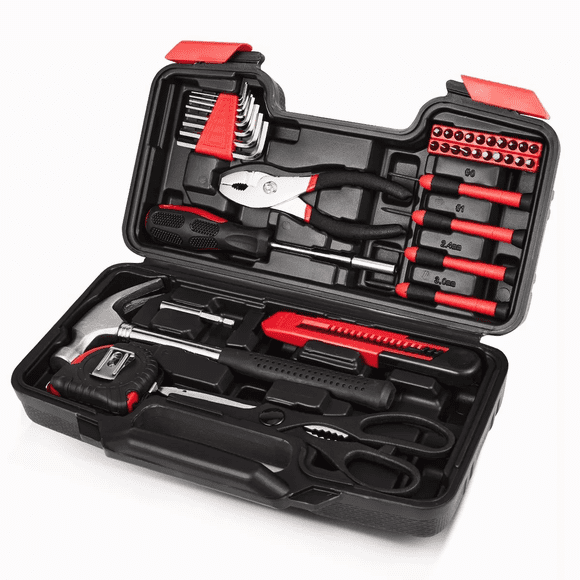 Juego De Herramientas Combinadas De 39 Pz Negro/Rojo