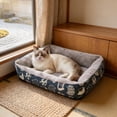 thumbnail image 1 of Cama de peluche para mascotas, cálida y resistente al invierno, para todas las estaciones, para perros pequeños y grandes, para gatos y perros, ideal como regalo de cumpleaños para mujeres, ideal para, 1 of 6