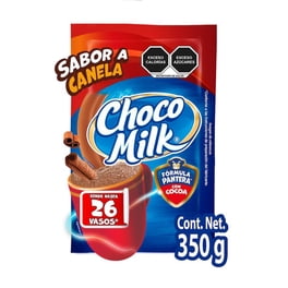 Chocolate en polvo Choco Milk sabor chococanela 350 g