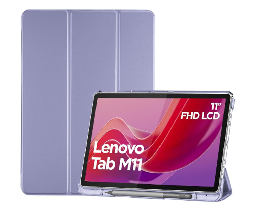 Teknet Funda Folder Clear para Lenovo Tab M11 de 11 pulgadas TB330FU / TB331FC