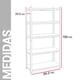 thumbnail image 4 of Estante Metálico 5 Niveles Guardex Anaquel Organizador Rack Color Gris, 4 of 8