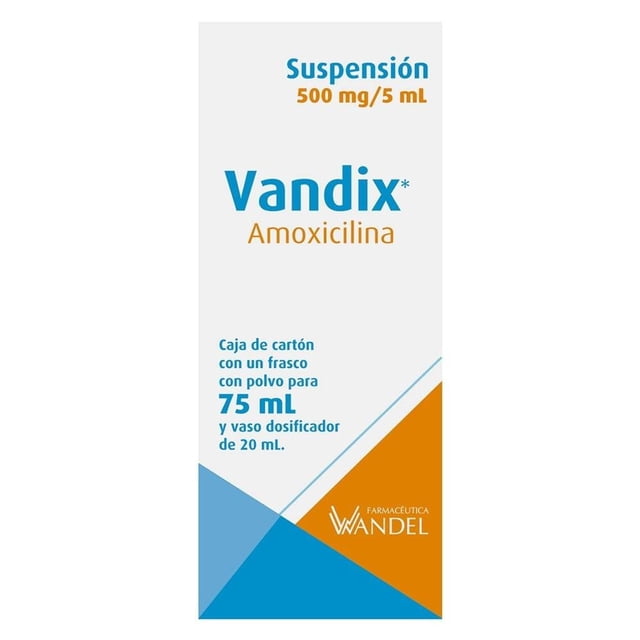 Vandix Amoxicilina 500 mg/5ml polvo para 75 ml