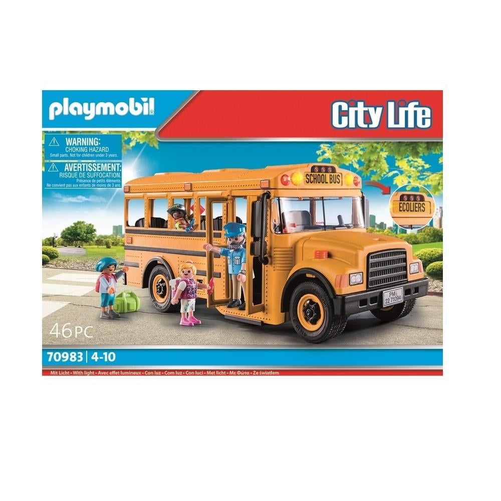 Set de Juego Playmobil Escolar Autobús escolar 46 Piezas
