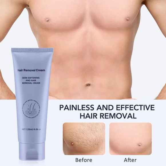 Crema Depilatoria Corporal con Extractos Botánicos, Remoción de Vello para Brazos, Piernas y Axilas, 120 ml, organizadores de maquillaje.