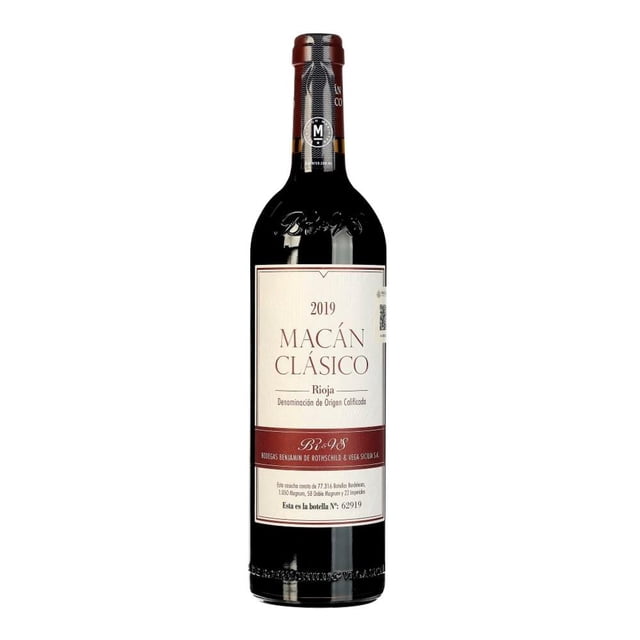 Vino Tinto Vega Sicilia Macan Clásico Roble Tempranillo 2019 750 ml