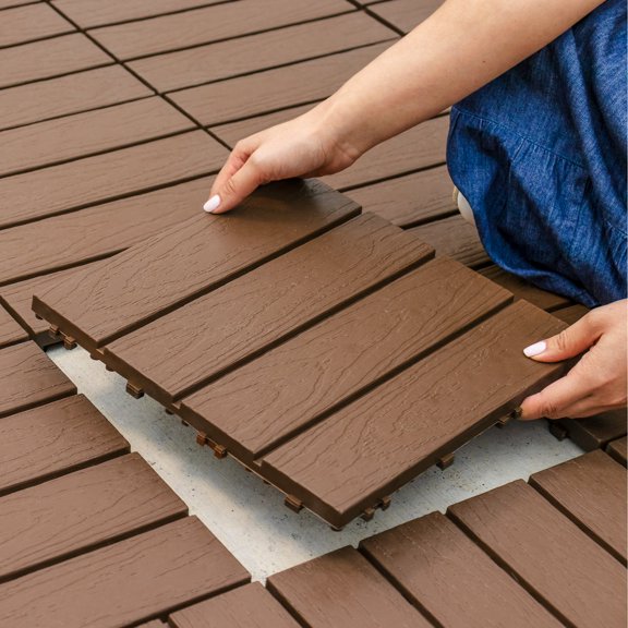 Piso Deck Modular Exterior Jardin x9