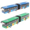 thumbnail image 1 of 2 autobuses de juguete coleccionables a escala 1:64 de metal fundido con mecanismo de retroceso. Regalos para el hogar. Azul verde, 1 of 9