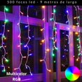 thumbnail image 1 of Cascadas de luces LED Dosyu 9mts 500 luces Multicolor, 1 of 9