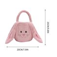 thumbnail image 4 of Xihbxyly Cesta de Pascua Personalizada con Forma de Conejito, Cesta de Pascua Personalizada con Asas, Diseño Suave y Espacioso, Bolsa de Huevos Mullida, Regalo Perfecto para Niños y Niñas, Bolsa de M, 4 of 4