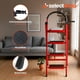 thumbnail image 5 of Escalera De Tijera Escalera Tubular Escalera Plegable Hecha de Acero Inoxidable Escalones Y Patas Antideslizantes Altura (4 Escalones Roja), 5 of 7