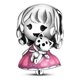 thumbnail image 1 of NIÑA VESTIDO ROSA Y GATITO, 1 of 1