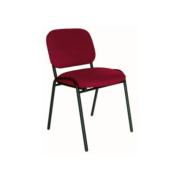 Offiho, Silla de Visita para Oficinas, Consultorio, Salas de Espera, Tapiz de Tela color Vino