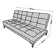 thumbnail image 5 of Sofa Cama Reclinable El Bazar Store Zeus Azul Marino Terciopelo Futon 3 posiciones Abotonado Sala, 5 of 5