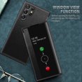thumbnail image 2 of Leather & Translucent Matte Folio Flip Case Compatible Samsung Galaxy S23 Ultra/s23 Plus/s23 With Window View Function, 2 of 5