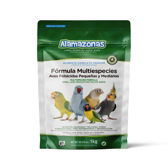 Croquetas Para Aves Ninfas Y Agapornis 1kg Alamazonas