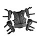 thumbnail image 4 of Traje de protección para niños para motocicleta, equipo de protección para montar, protector transpirable, equipo para adolescentes para carreras de Negro, 4 of 8