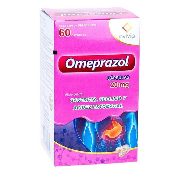 Omeprazol 20 mg Caja Con Frasco Con 60 Cápsulas