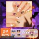 thumbnail image 3 of Uñas Postizas Muswarm Amarillo Negro Blanco con Calabaza Araña y Casa Embrujada para Halloween, 3 of 7