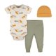 thumbnail image 1 of Set Gerber Essentials Pack 3 Piezas 1 Pañalero, 1 Pantalón y 1 Gorro Safari Multicolor 0-3M, 1 of 4