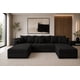 thumbnail image 1 of Sala Esquinera Modular en U El Bazar Store Lisboa Lino Negro 180x330x180 cm 3 Piezas, 1 of 4
