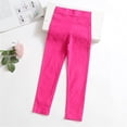 thumbnail image 1 of Leggings de color liso para niñas pequeñas, pantalones ajustados casuales de algodón suave con estampado, 3-4 años, 110, 3/T, 1 of 4