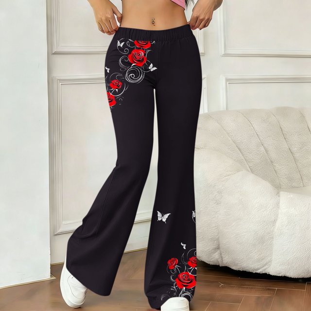 TaTaai Women's Loose Comfortable Flared Wide Leg Yoga Pants Fashion Casual Sports Fitness Trousers Soft Breathable All Match Daily Wear Gift