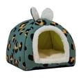 thumbnail image 1 of Cama para gatos Cama para gatos Autocalentable Interior Dormir Dormir Acogedor Perrera Nido para gatos Semi Azul, 1 of 9