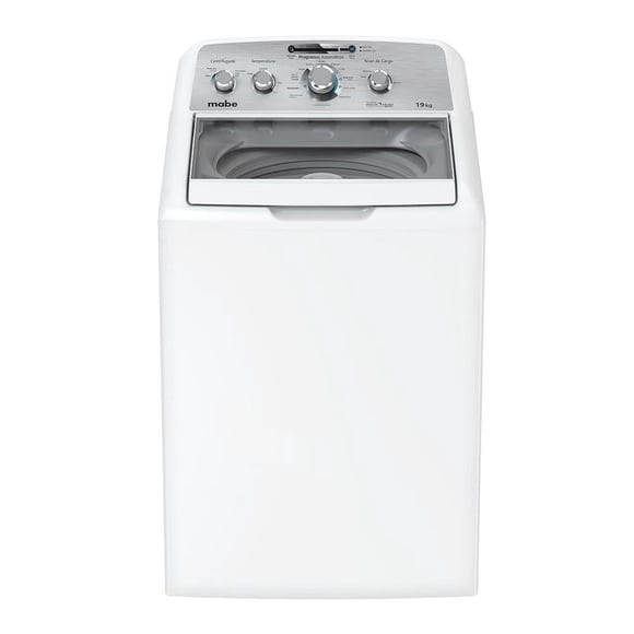 Lavadora Mabe 19 kg Tapa de Cristal Blanco