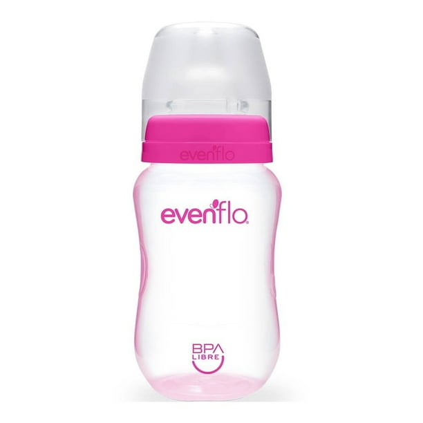 Imagen 2 de Biberón Evenflo Entintado Cuello Ancho Flujo Medio 9 oz Varios Colores 1 Pieza