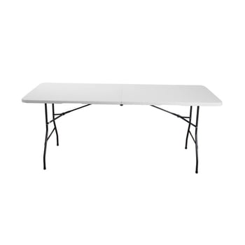 Mesa Plegable Loomber Blanca de 180 centímetros