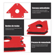 thumbnail image 5 of Imán Escuadra Para Soldar Magnética Herramientas 6 Pzs Rojo, 5 of 6