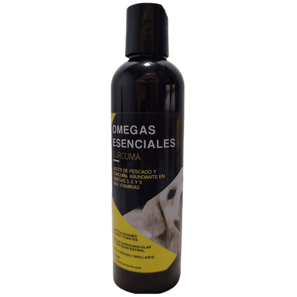 Aceite de Pescado Omegas Cúrcuma para perros y gatos SPM Superalimentos Para Mascotas 125 ml