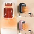 thumbnail image 2 of 600W Mini Electric Heater with Remote Control Wall-Mounted Space Heaters Energy-Efficient Warmer Fan for Office Bedroom, 2 of 5