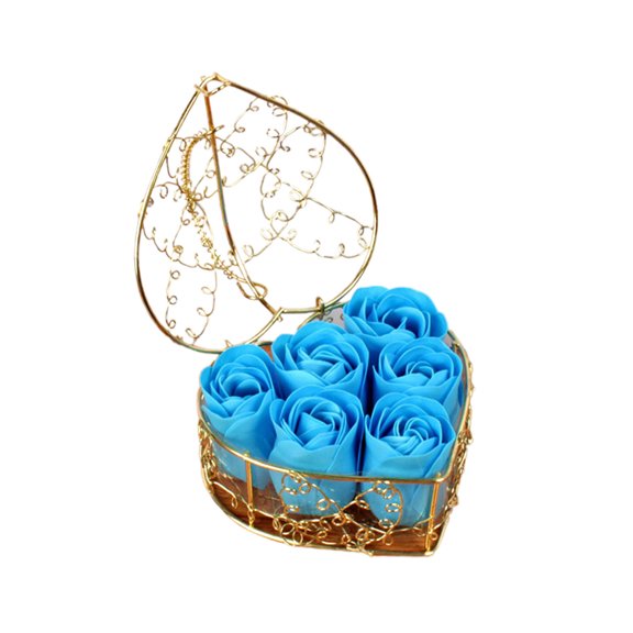 Caja de regalo con 6 rosas de jabón | Flores de jabón simuladas para San Valentín, cumpleaños, bodas y fiestas | Elegante decoración floral para el hogar | Regalo único para aniversarios y
