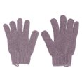 thumbnail image 1 of FELTECHELECTR par de guantes exfoliantes de baño de cinco dedos para ducha, sauna, hombres y mujeres (morado), 1 of 7