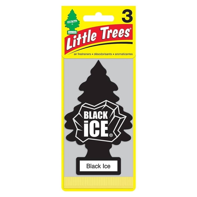 Pack Aromatizante para Auto Little Trees Pino Black Ice con 3 Piezas