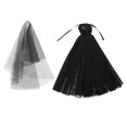 thumbnail image 1 of Ropa para muñeca nupcial, vestido de novia para niña de 11 pulgadas, traje para muñeca, vestido de princesa, accesorios para muñecas, negro, 1 of 5