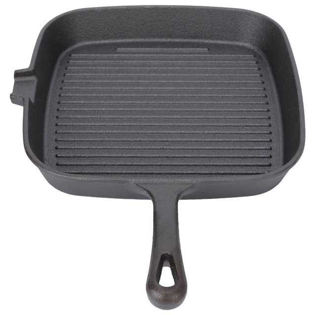 Steak Skillet Grill Pan Nonstick Design Heat Resistant Handle Fast Heat Conduction Iron Stripe Frying Steak Skillet For Home Kitchen 22cm ANGGREK Otros