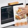 thumbnail image 4 of Oioii Stripes Dot Pumpkin Fall Kitchen Towels Dish Towels, 18x26 Inch Farmhouse Maple Leaves Autumn Decoration Hand Towels(15.8x23.6in), 4 of 6
