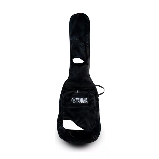 funda para guitarra electrica generica asa reforzada impermeable blanco funda acolchada blanca para guitarra eléctrica genérica con doble asa reforzada, cierre exterior y bolsillos frontales para guardar accesorios; vista frontal, colocada verticalmente sobre fondo blanco; también suele usarse para transportar o almacenar guitarras en ensayos o viajes cortos.