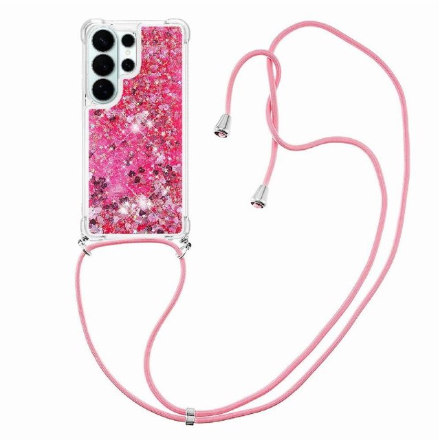 Funda FOXDOCK para Samsung Galaxy S26 Ultra con Cuerda Ajustable, Brillo Líquido, Protección Antigolpes y Lente – Ideal para Regalo