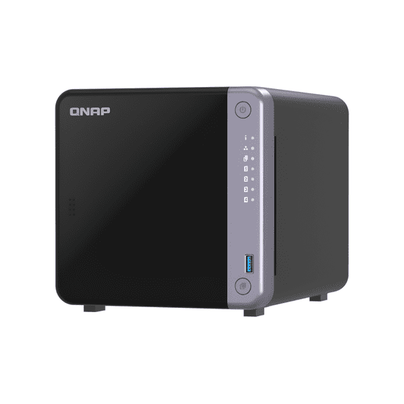 Servidor NAS QNAP 4 Bahías Procesador Quad Core 4 GB RAM negro 16.5