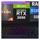 thumbnail image 5 of Laptop Gamer Lenovo Ideapad 82K2028AIN Nvidia GeForce RTX 2050 Ryzen 5 8GB RAM 512GB SSD, 5 of 5
