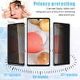 thumbnail image 2 of Zonyee Protector de pantalla de privacidad de vidrio templado para Samsung Galaxy A22 5G - Película protectora resistente a rayones - Fácil instalación Protección de borde a borde - Sin burbujas, 2 of 7